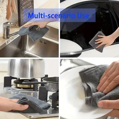 20 Pcs Pack of Microfibre Cleaning Cloths - Thick Material - 30cm x 30cm - Kitchen Cleaner Microfiber Towels Wipes 4