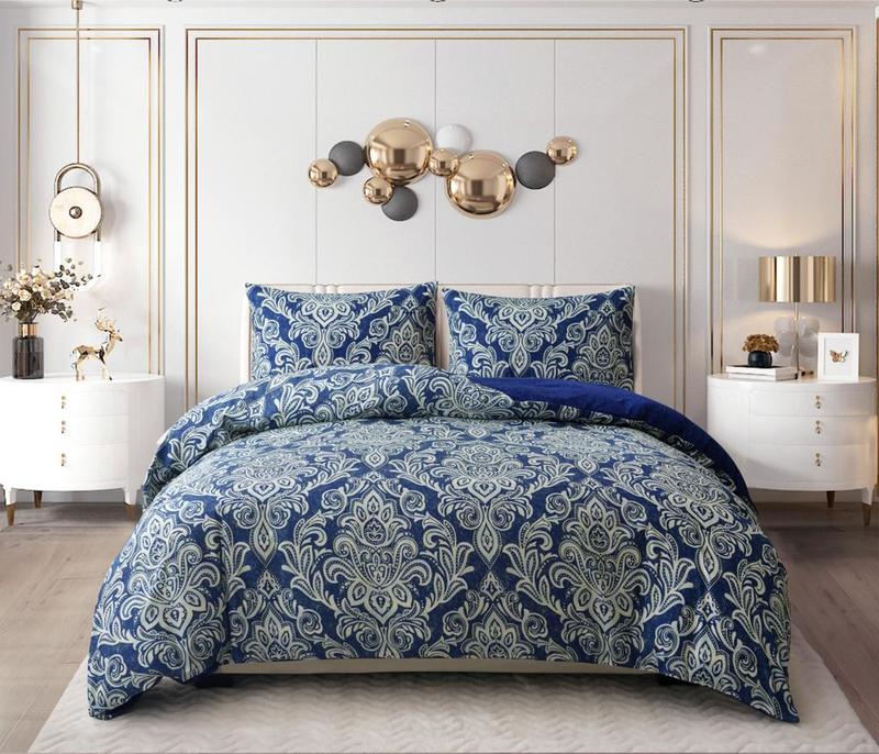 Luxury Printed Duvet Quilt Cover with Pillowcase Single Double Super King Size Bedding Set 5