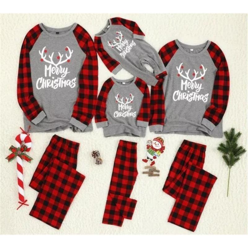 【2025】Christmas Pyjamas Family Matching Nightwear Adult Kids Baby Xmas Pajamas Holiday PJs Set 5