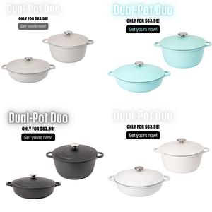 Nuovva Casserole Duo – Non-Stick, Oven & Induction Safe | Deep & Shallow Dutch Ovens