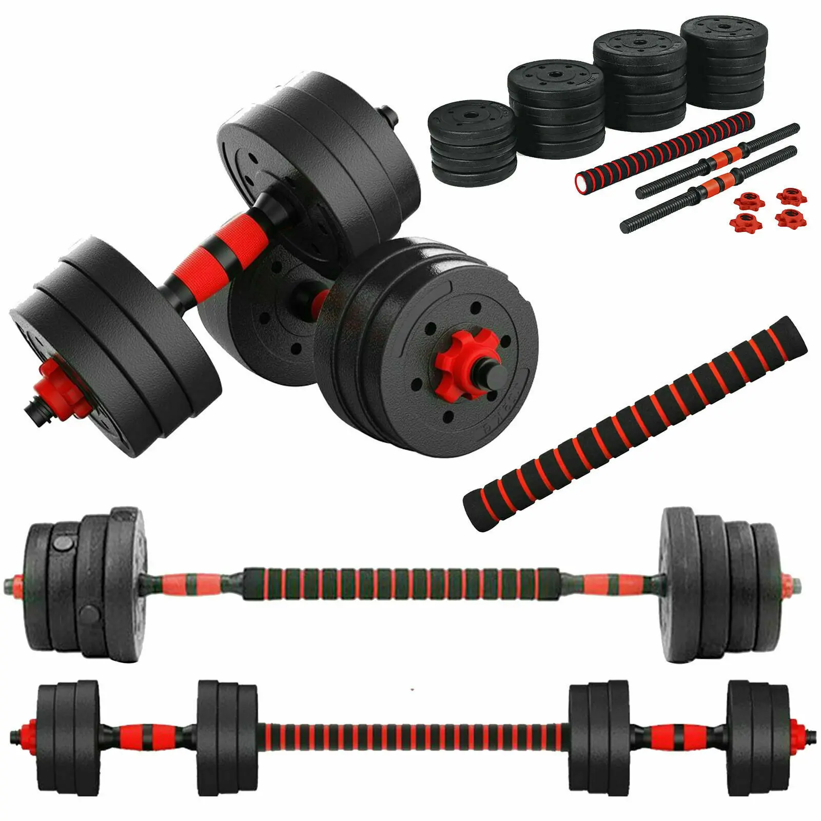 20/30/40kg Dumbbell Barbell Weight Set Pair of Hand Weights Gym Fitness Workout