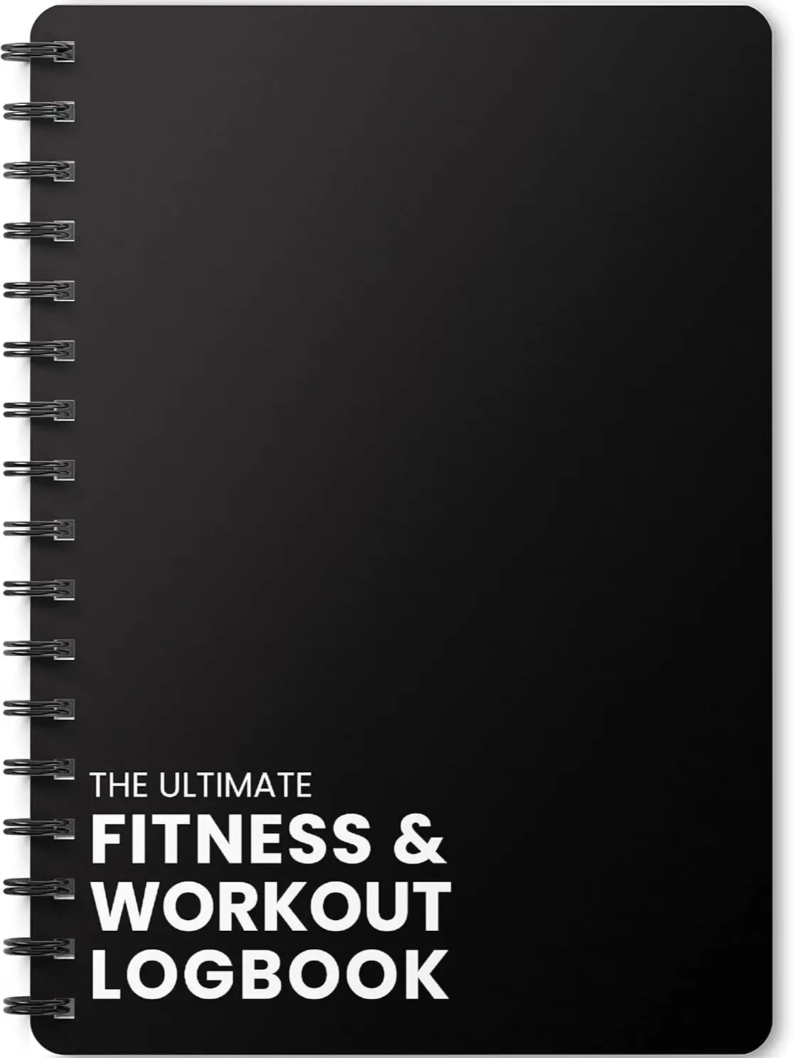 Ultimate Gym Workout Log Book, 100 Page - XL A5 Exercise, Fitness and Training Planner & Gym Journal - Set Goals & Track Progress - for Men and Women (Black)