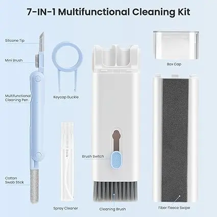 7-in-1 Gaming Keyboard Cleaning Tool, 1 Piece Multifunctional Dust Removal Brush Cleaning Products for Phone, Earphone, Computer, Laptop, Watch, Camera, Lens, Phone Accessories, Portable Cleaning Gadgets, Dust Remover Tool Sweep Brush 1
