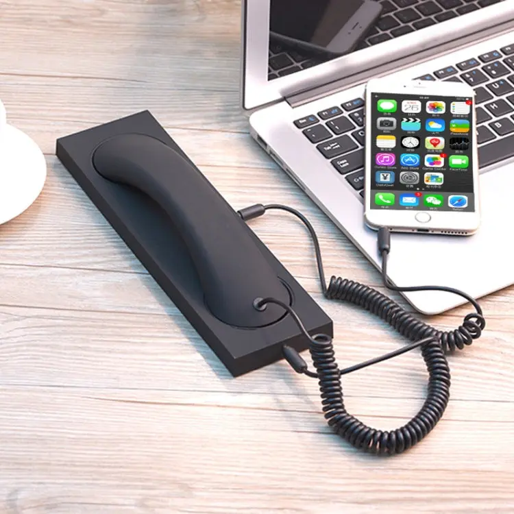3.5mm Universal Office Mobile Phone Retro External Headset Mobile Phone Handset, 3.5mm Wired Black, 3.5mm Wired White 0