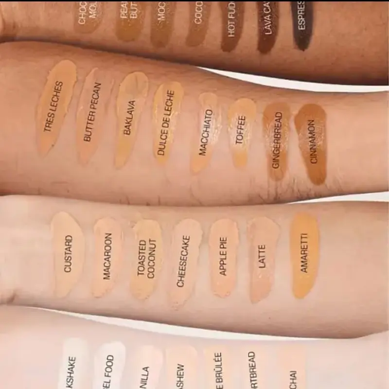 HUDA BEAUTY Easy Blur Foundation with Niacinamide-Lightweight Concealer for Flawless Makeup, 12-Hours Wear & Setting Powder (30ml)   Smoothing Cosmetic 1