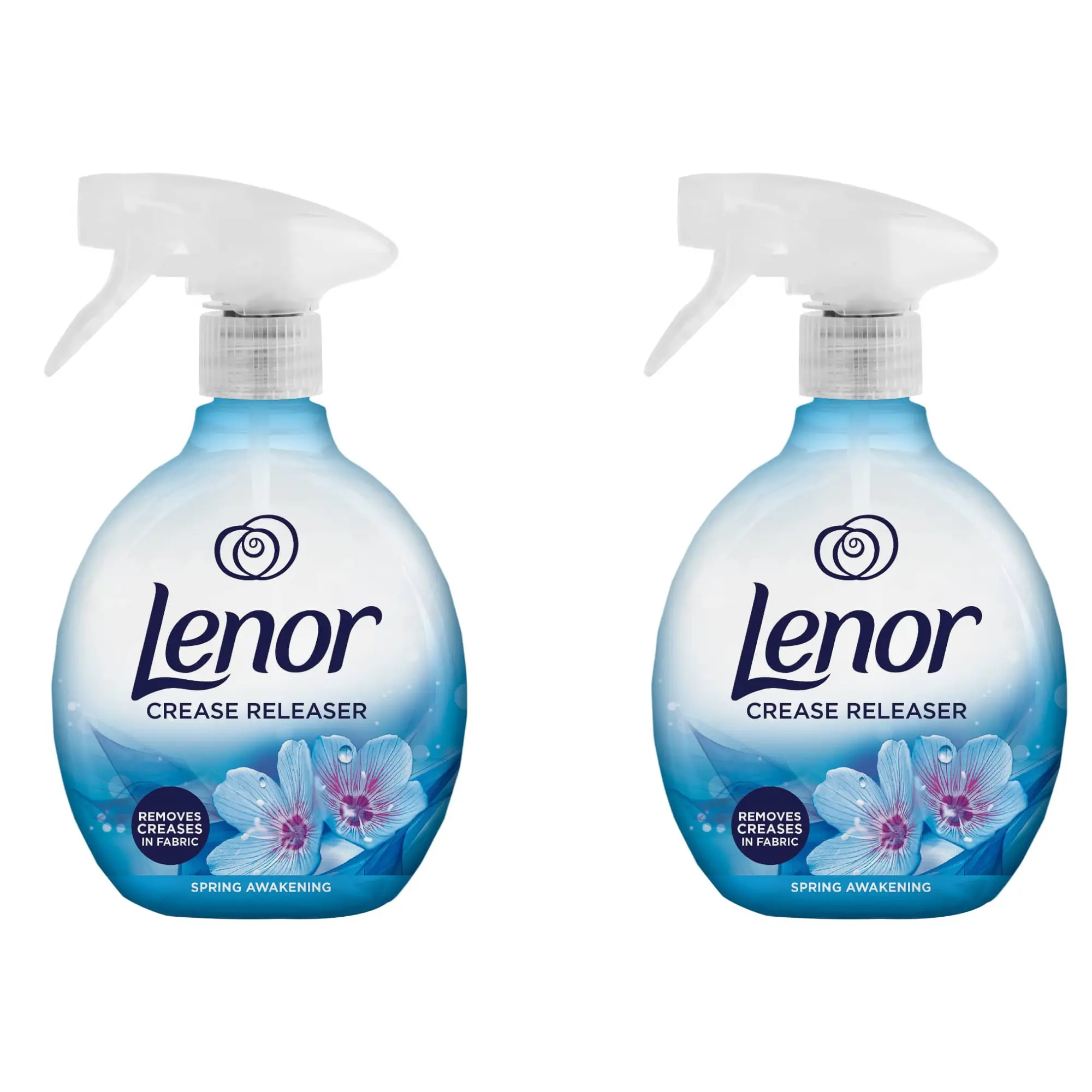 2 x Lenor Crease Releaser Spray - Pack of 2 (500ml x 2) Spring Awakening Scent Household Scented