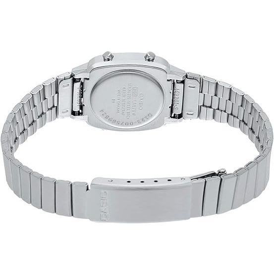 Casio Ladies Watch Digital Vintage Classic Flat Link Black LA670WD-1DF 1