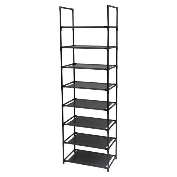 Shoe Rack 8 Tier Tall Shoe Racks Storage,16-20 Pairs Shoe Storage Metal Shoe Shelf, Stackable Shoe Stand Organizer for Narrow Space Closet Entryway Hallway Household Installation 5