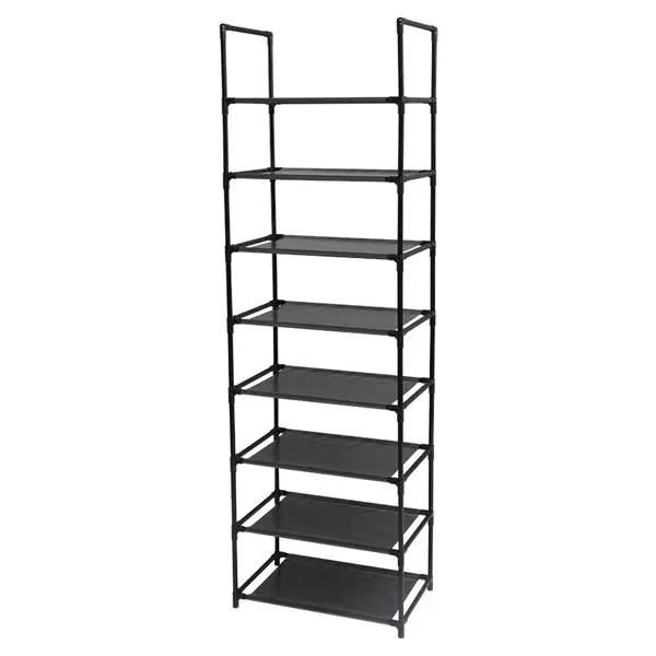 Shoe Rack 8 Tier Tall Shoe Racks Storage,16-20 Pairs Shoe Storage Metal Shoe Shelf, Stackable Shoe Stand Organizer for Narrow Space Closet Entryway Hallway Household Installation 5