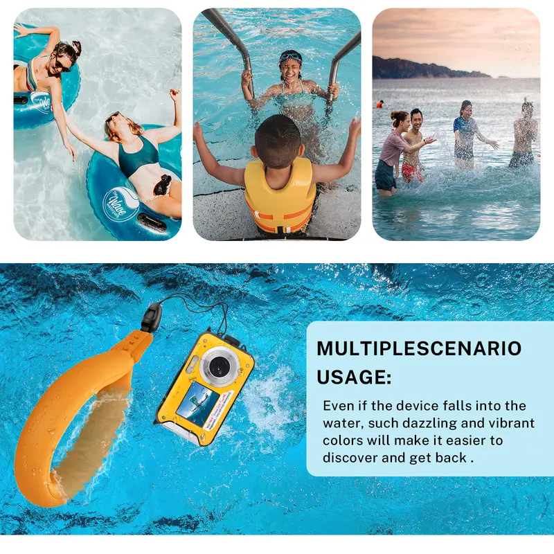 Go pro accessories,Sport Camera accessories , Universal Floating Strap for Underwater Camera,Waterproof Pouch Case Smartphone Cover,for GoPro Hero 11 10 9 8 7 6 5 4 AKASO Nikon Canon Camera Phones Case Lanyard AccessoriesHandheldProtection Shockproof 5