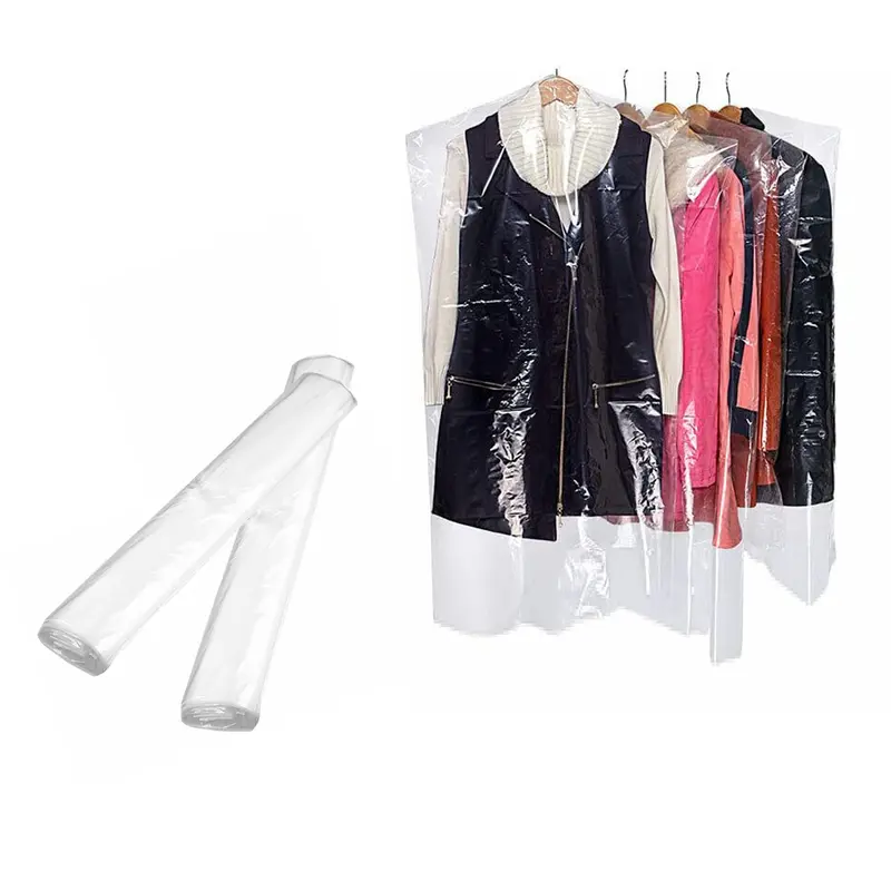 GoDyna 50PCS Garment Bags Suit Cover Bags 60x100cm Clear Clothes Covers Plastic Clothes Dust Bag Suit Dry Cleaning Bag Dustproof Dress Clothing Bag Waterproof Clothing Protective Bag for Men Women 0