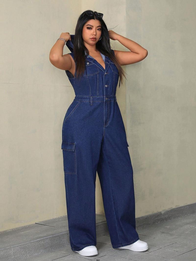 Product Introduction of Jumpsuit Casual Summer ICON Women's Hooded Jeans 7