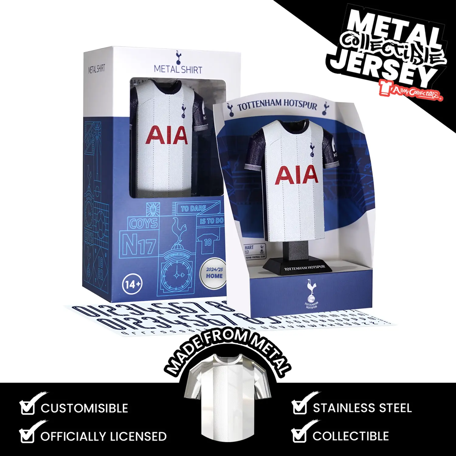 Tottenham Hotspur FC 24/25 Metal Home Shirt Collectible