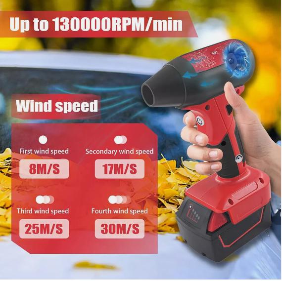 Jet Dry Mini Fan 130,000 RPM Air Blower For Milwaukee 18V M18 Battery Wireless 2