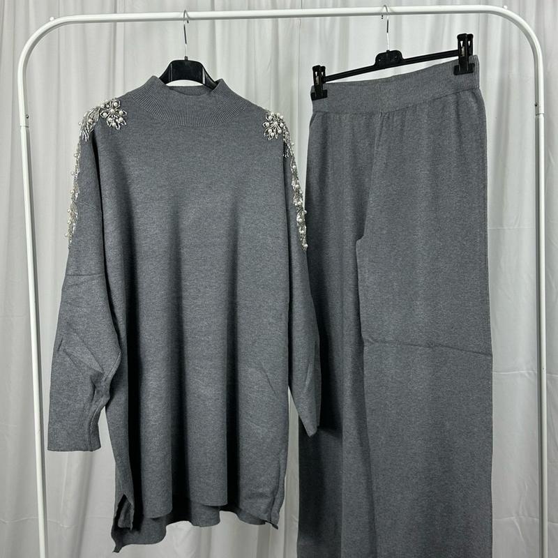 Women's Casual Embellished Shoulder Co-ord Set - Womenswear 5