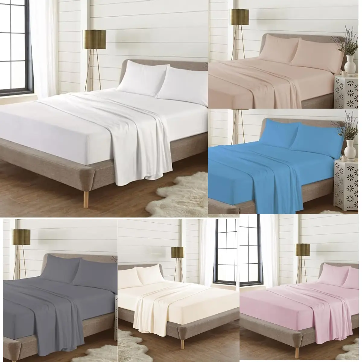 Brushed Cotton Extra Deep 16" (40cm) Flannelette Fitted Sheet - Cream, Single