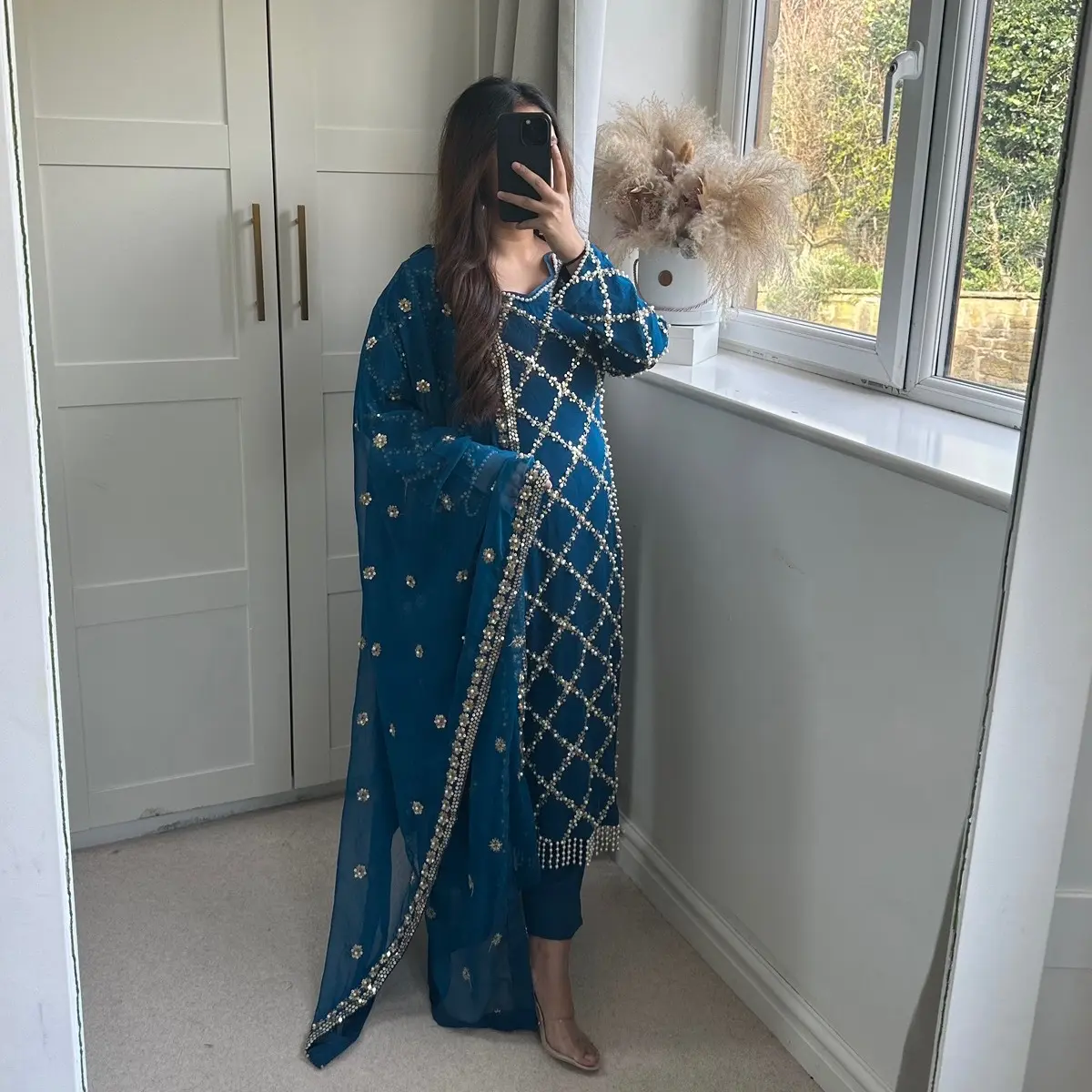 Malika pearl dress Pakistani party casual designer outfits