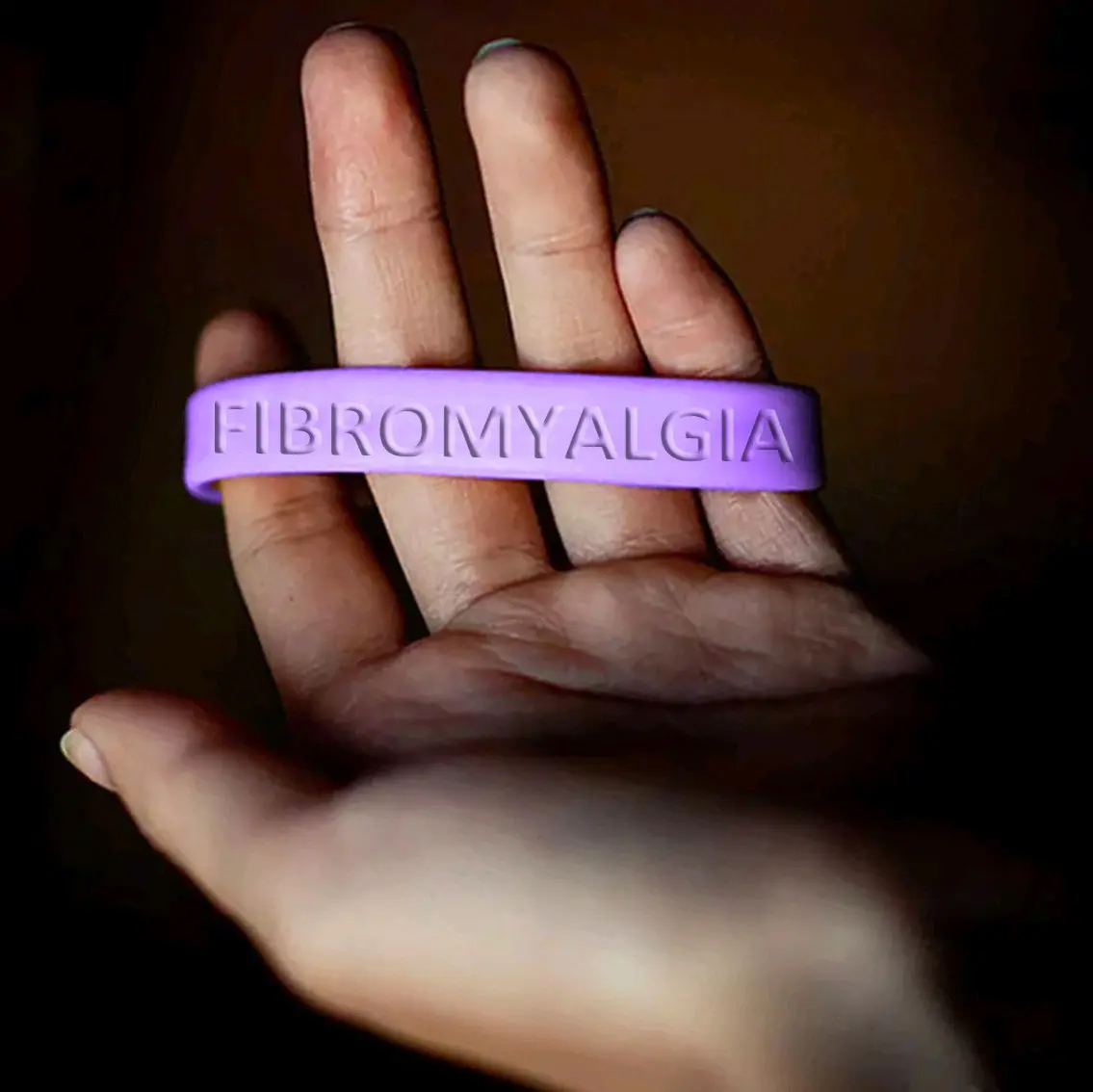 Fibromyalgia Silicone Rubber Wristband - Wristbands Available in Various Colours - Hidden Disability ID I.D Awareness