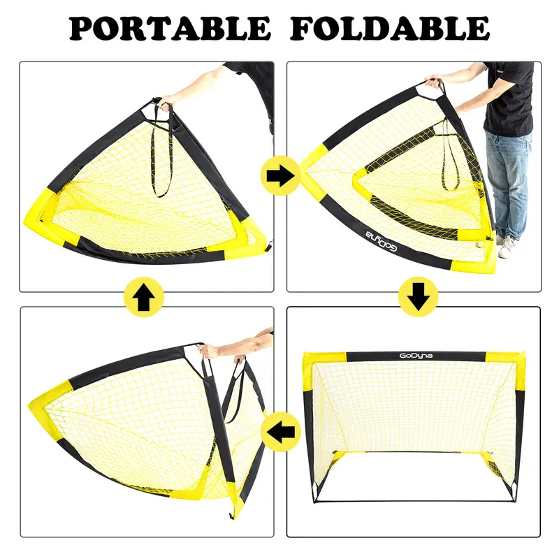 Portable Football Goal with Target Pop Up for Kids Outdoor Training 4