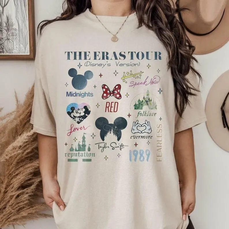 The Eras Tour Shirt, Vintage D.neyland Mickey Shirt, Retro D.neyland Castle Shirt Mickey Minnie Eras Tour Shirt, Magic Kingdom Shirt