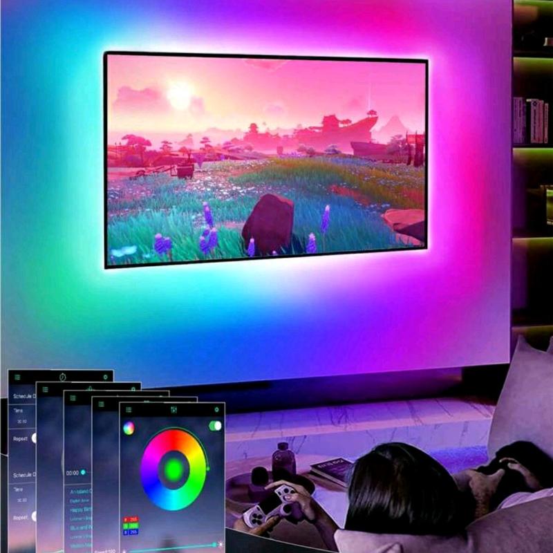 1PC TV Light Strip, Music Sync LED TV Backlight, led strip lights, LED TV Light With BT Function - RGB Color Changing Light Strip For Home Theater Arsenal led  Indoor and outdoor lighting strips smart rope 3