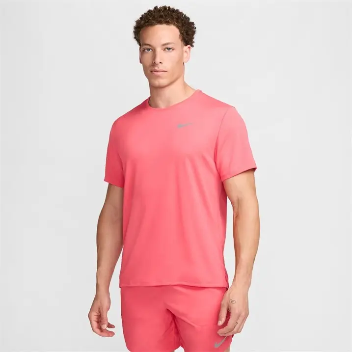 Nike Mens Drifit Miler Running Top Short Sleeve Sports Training Fitness Gym 3