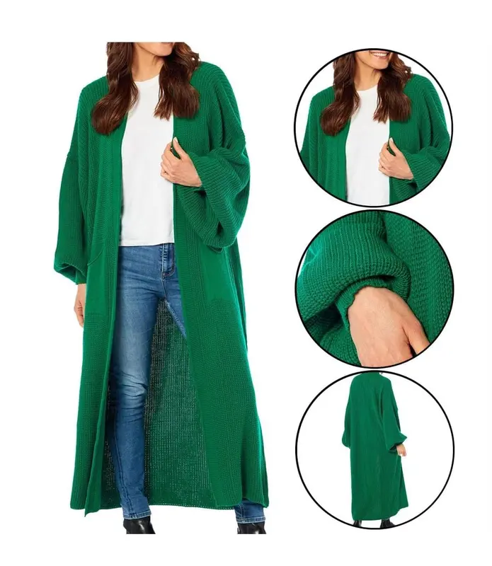 Ladies Women New Cardigan Sweater Fashion Wear Top Stylish Cosy Long Length Jumper Womenswear 2
