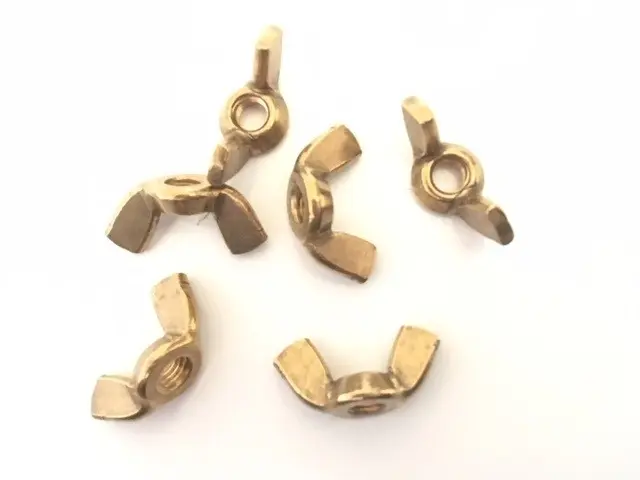 Solid Brass Wing Nuts for Metric Bolts and Screws - M4, M5, M6, M8, M10 4