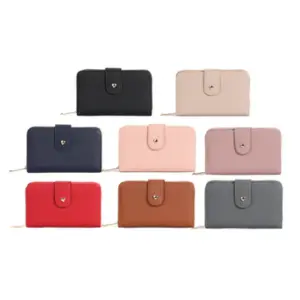 kukubird Womens Multi-Compartment Small Faux Leather Heart Purse 3