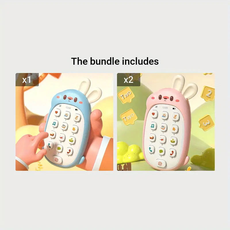 1pc Small Phones Toys, With Early Education Functions To Bite/Press/Listen To Music/Play, Perfect Best Gift For Friends, Christmas Halloween Birthday Holiday New Year's Gift 6