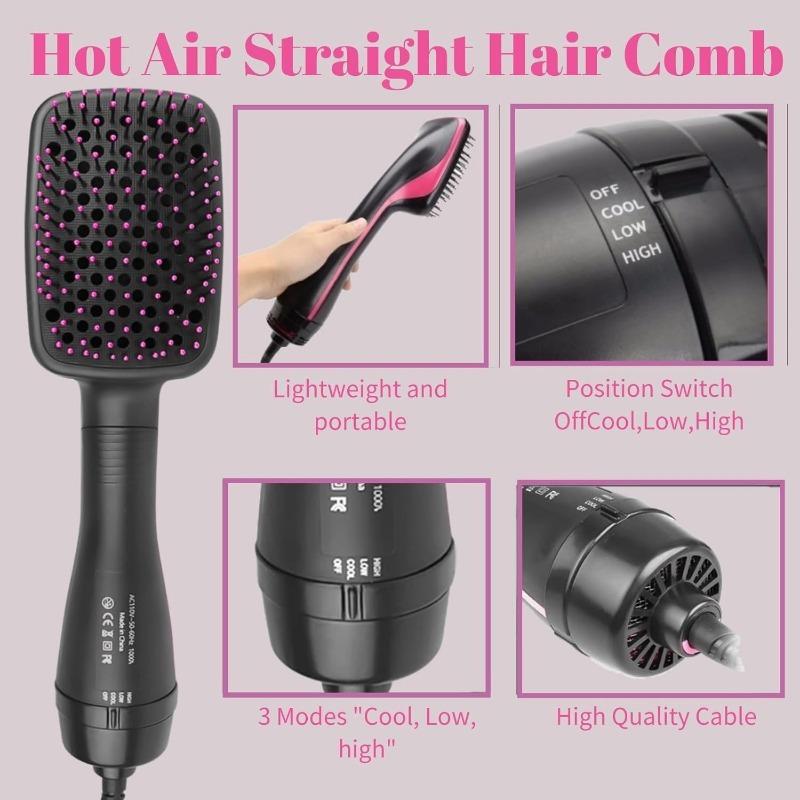 Comfortable comb design multifunctional hair dryer, quick drying hair styling tool, hair comb hot air brush, fashion gift, summer gift, back to school gift, New Year gift, Christmas gift 5