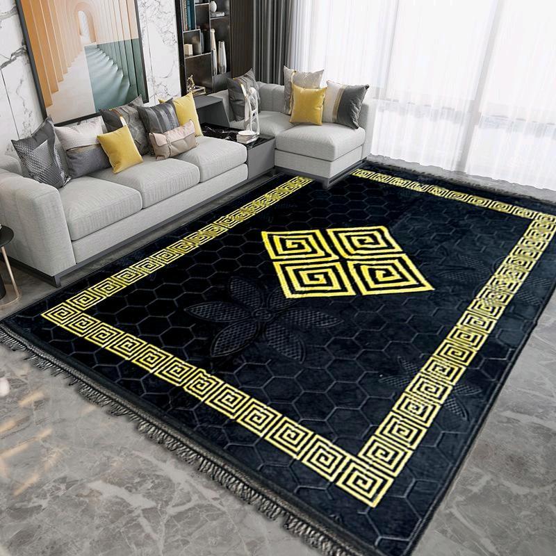 DIAMOND SHAPED GREEKY NON SLIP MACHINE WASHABLE GREEKY DESIGN SOFT 160X230CM AND 200X300CM 4