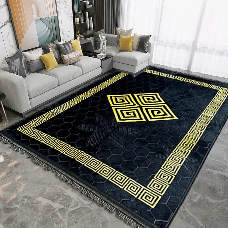 DIAMOND SHAPED GREEKY NON SLIP MACHINE WASHABLE GREEKY DESIGN SOFT 160X230CM AND 200X300CM 4