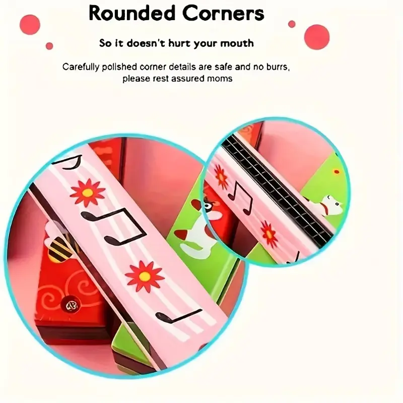 12 Styles Harmonica for Kids, Lightweight Cartoon Harmonica with Double Row of 16 Holes, Harmonica for Kids, Adult Beginners' Musical Instrument Toy Gift 2