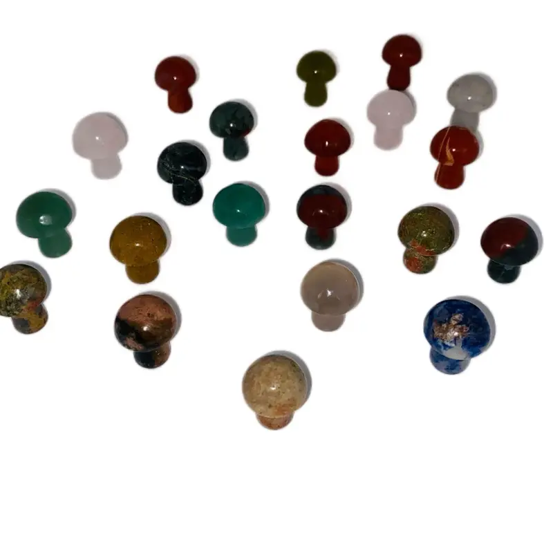 Assorted Mini Crystal Mushroom for Clarity and Luck and more white 0