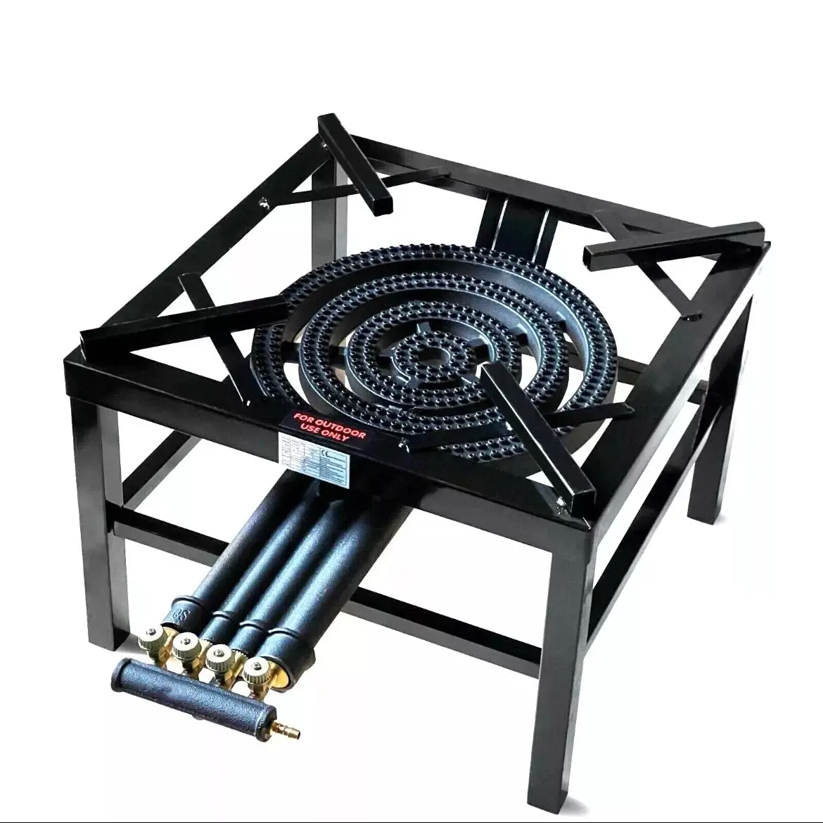 Heavy Duty 20.8KW Single Cast Iron Burner LPG Propane Gas Boiling Ring Stove - Catering Camping Outdoor Party