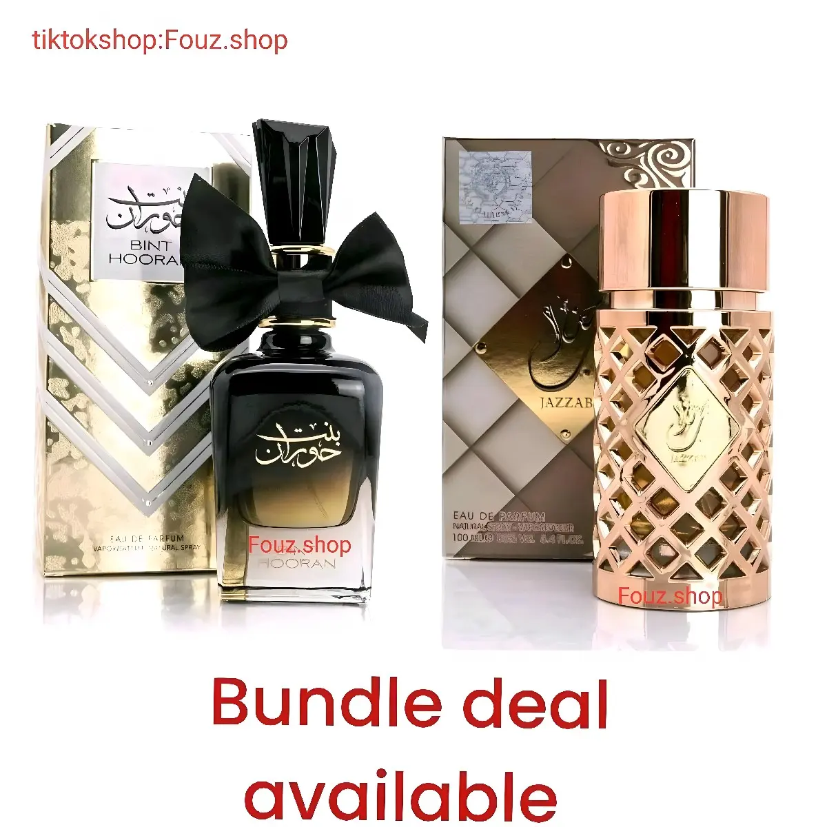 Ard Al Zaafaran Jazzab and Bint Hooran 2-Piece Perfume Set - Long-Lasting Arabian Fragrance - Unisex