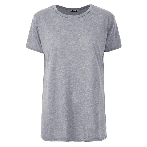 Womens Ladies Casual Plain Baggy Oversized Basic Stretchy Jersey T Shirt Tee Top