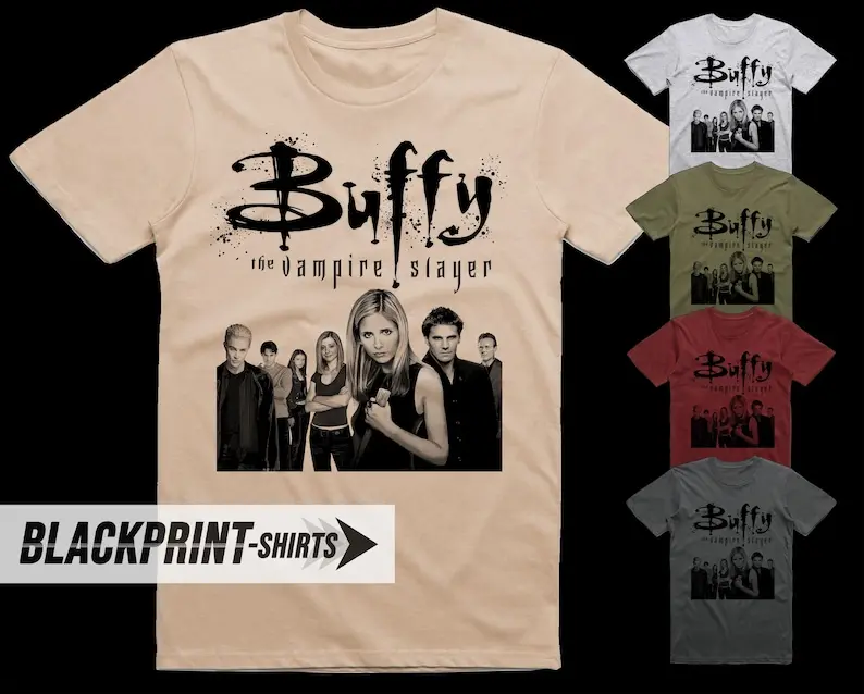 Buffy V1 - Movie Poster Classic Vintage T Shirt 18 colors Men's Women's Unisex