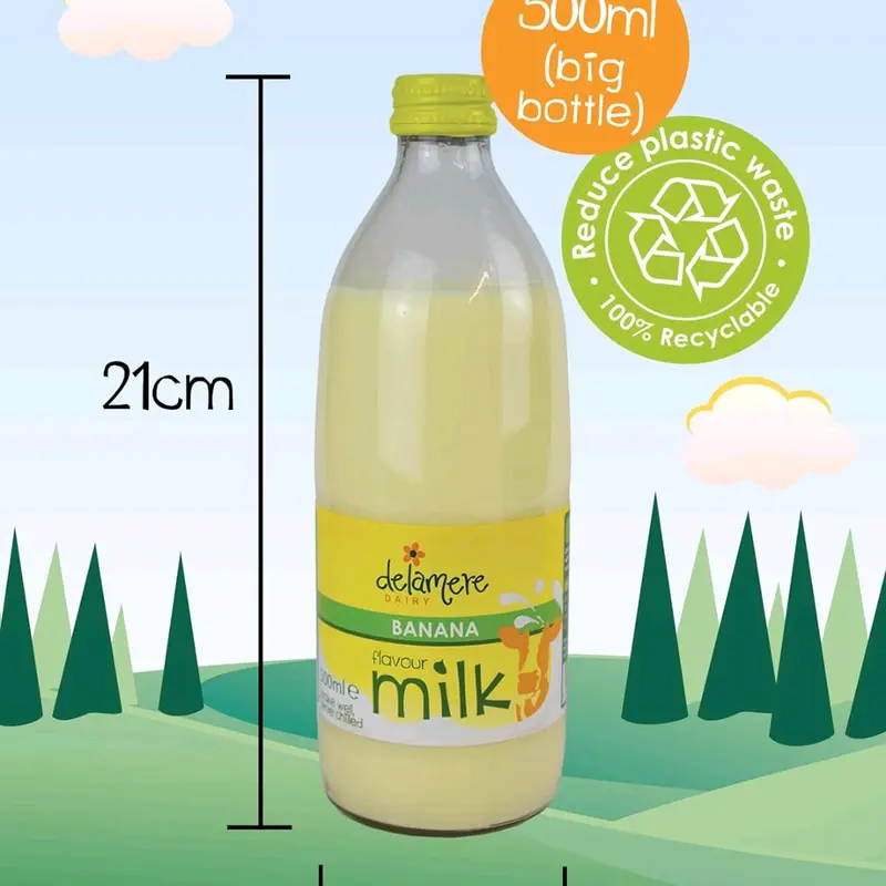 DELAMARE Flavoured Milk 500ml x 6 (6 Pack) - 6 Different Flavours Available - Milk flavoured Beverage 5