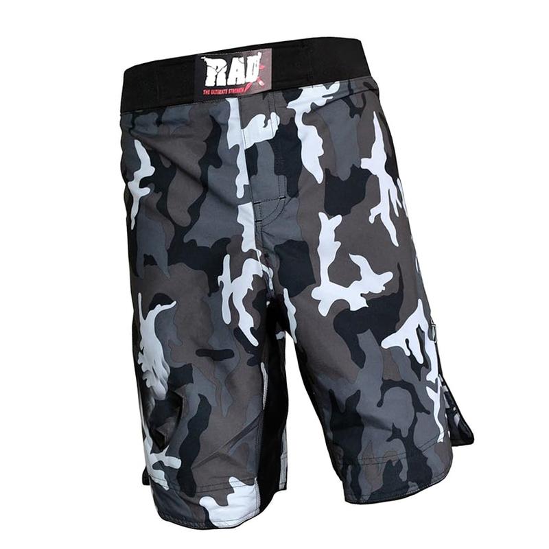 RAD MMA Fight Shorts Grappling UFC Short Kick Boxing Muay Thai Cage Fighting Shorts Camo Grey Camouflage Martial Arts Bottoms 3