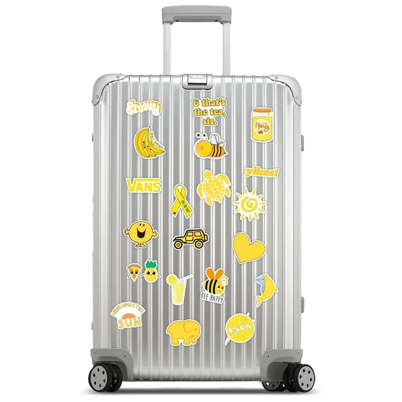 50 yellow VSCO pattern Graffiti stickers packs for Suitcase helmet speaker guitar waterproof pvc bottle 4