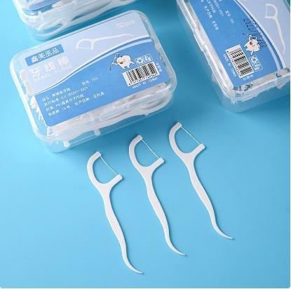 50 pieces of dental floss high tension toothpick portable arch ultra fine floss Joint cleaning and care flat line dental stick Oral Comfort 4