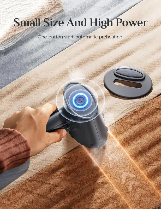 Mioduro Portable Garment Steamer - Fast Heating, 1400W Powerful, 250ml Large Water Tank, Vertical & Horizontal Steam Ironing for Wrinkle Removal - Ideal for Home & Travel 4