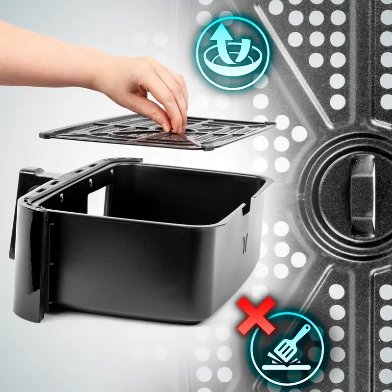 Duronic Large Drawer AFD1 | LARGE DRAWER ONLY | 10L Drawer Specifically for the Duronic AF24 Air Fryer, One Big Sync Cook Cooking Tray for Dual Zone Air Fryer 2