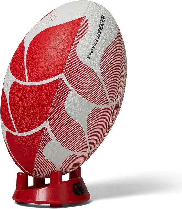 Thrillseeker Play Rugby Ball, White/Red, 5 2