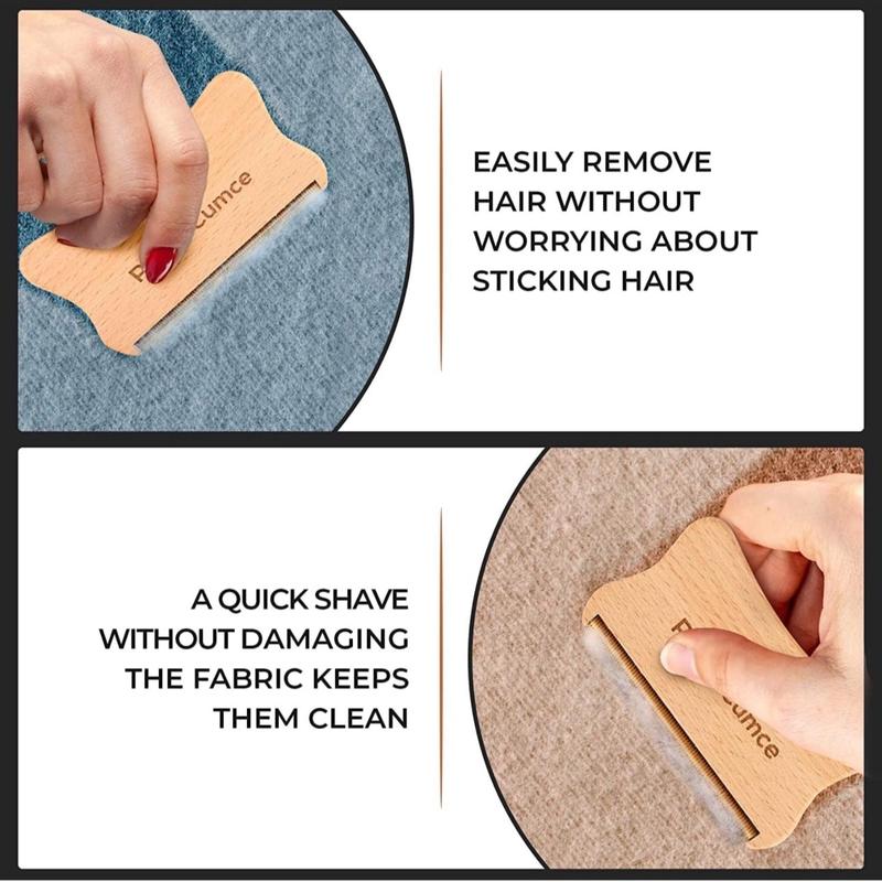 Prima Cumce Wooden Comb for Knits and Fine Wool Sweaters - Fuzz Remover with Copperhead - Tool Lightweight 4