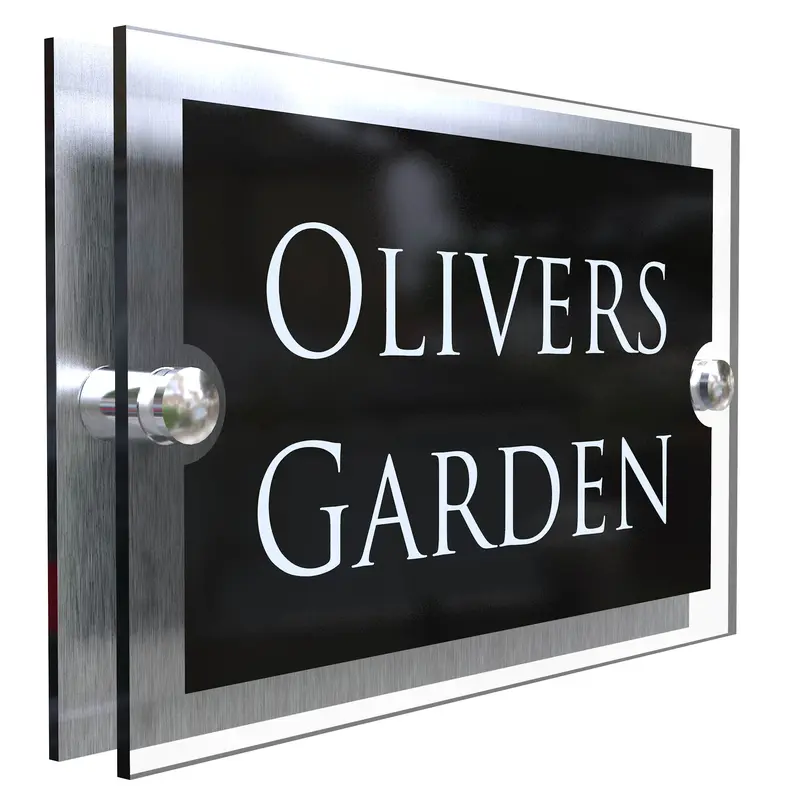 K Smart Sign | Paramount A5 200mm x 130mm | Contemporary House Signs Plaques Door Numbers 1 - 999 Personalised Name Plate Decor Aluminium WHITE UV hard ink print - scratch proof door number address plaques Stainless Steel 3