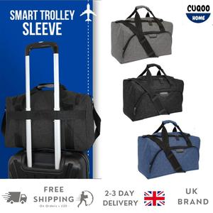 CUQOO Structured Travel Duffle Cabin Bags 40x25x20cm( Ryanair/Wizz Air Approved/3 Colours) – Lightweight Under Seat Hand Luggage with Adjustable Shoulder Straps | Compact Carry Bag | All Airline Compatible Premium Sports Bag Multi-Pockets Multiple Purpose