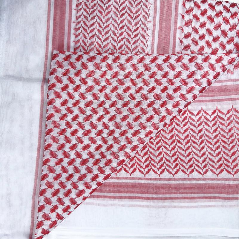 Premium Red and White Shemagh Scarf 1